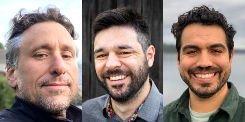 From left to right: Headshots of Paul Tolme, Tom Fulcoloro, and Tyler Vasquez