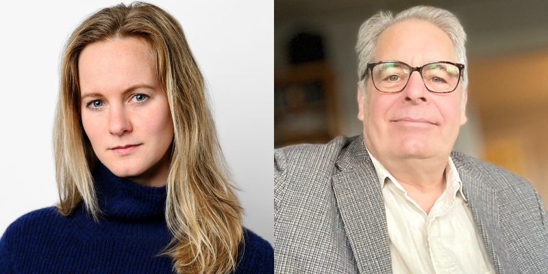 Headshots of Emily Baker-White and Steve Scher