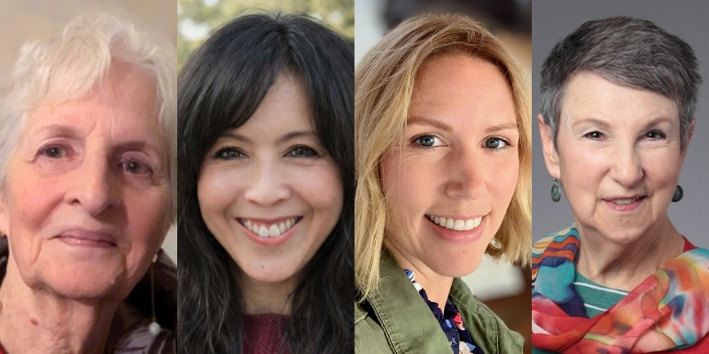 From left to right: Headshots of Denise Klein, Chris Alin, and Rebecca Fogarty and Rebecca Crichton