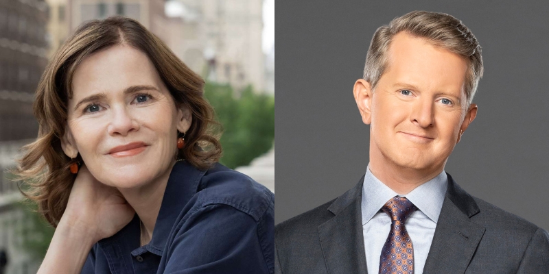 Headshots of Maria Semple and Ken Jennings
