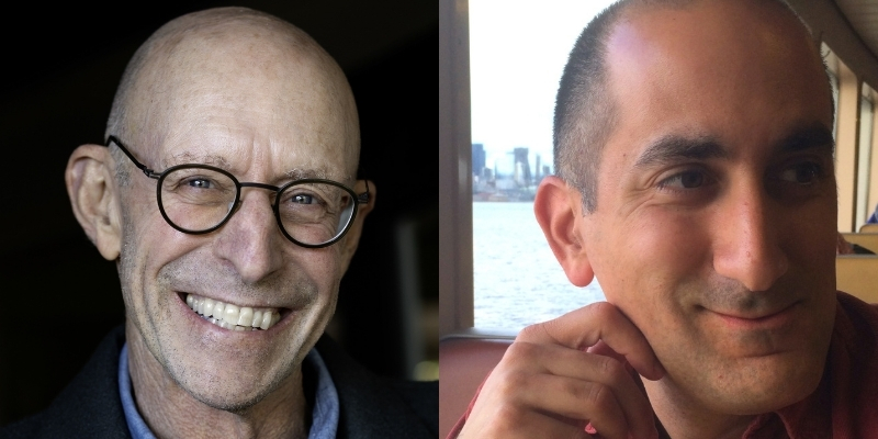 Headshots of Michael Pollan and Jon Mooallem